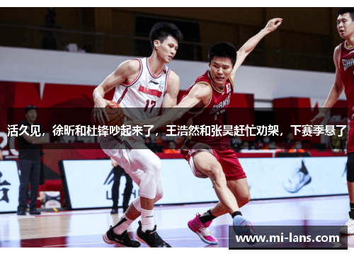 活久见，徐昕和杜锋吵起来了，王浩然和张昊赶忙劝架，下赛季悬了